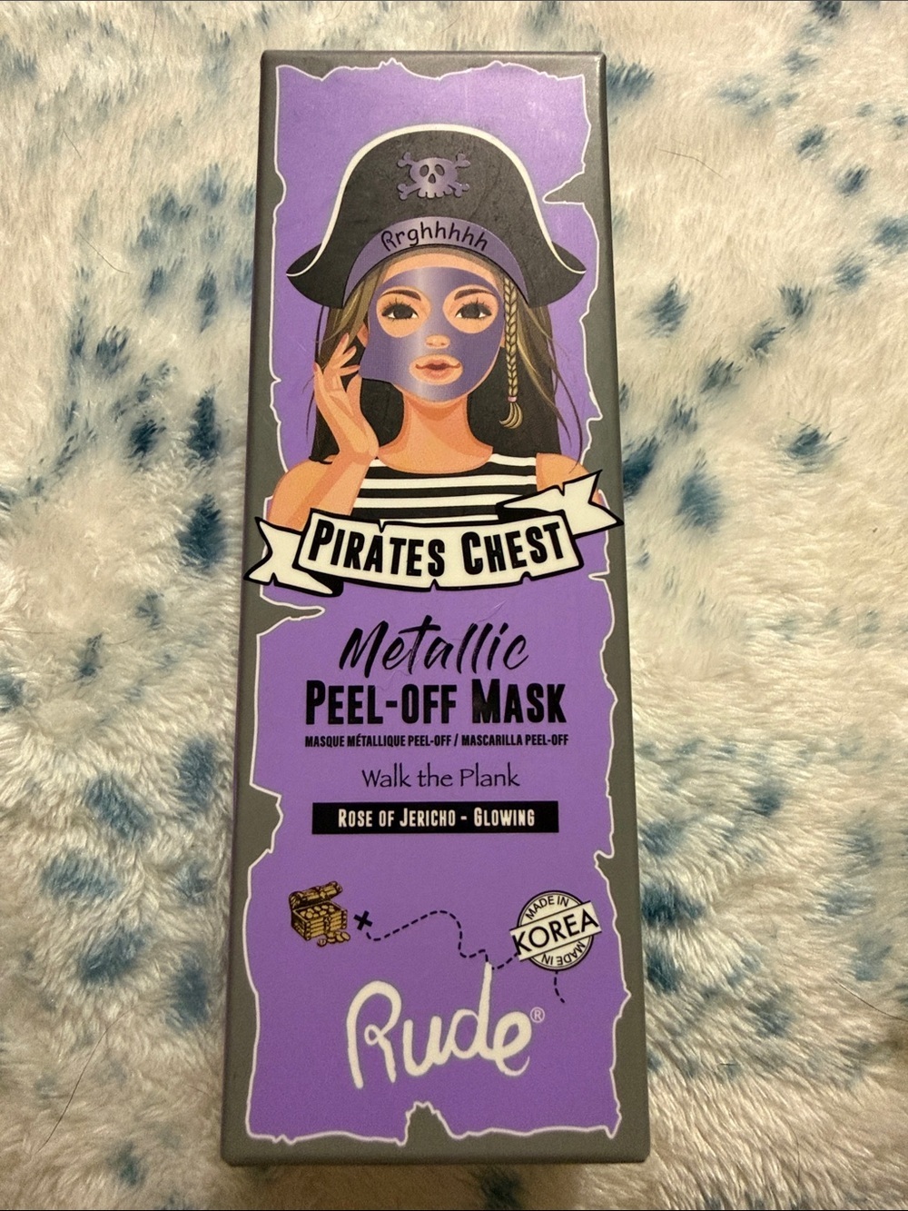 RUDE Pirates Chest Metallic Peel-Off Mask- Rose of Jericho
